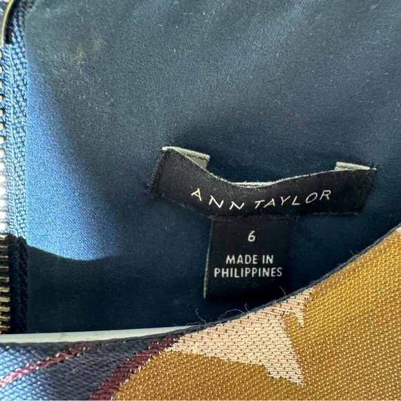 Ann Taylor Jungle Cat Jaguar Sheath Sleeveless Dress - size 6 - Picture 4 of 5